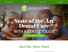 Tablet Screenshot of dentalconceptscare.com